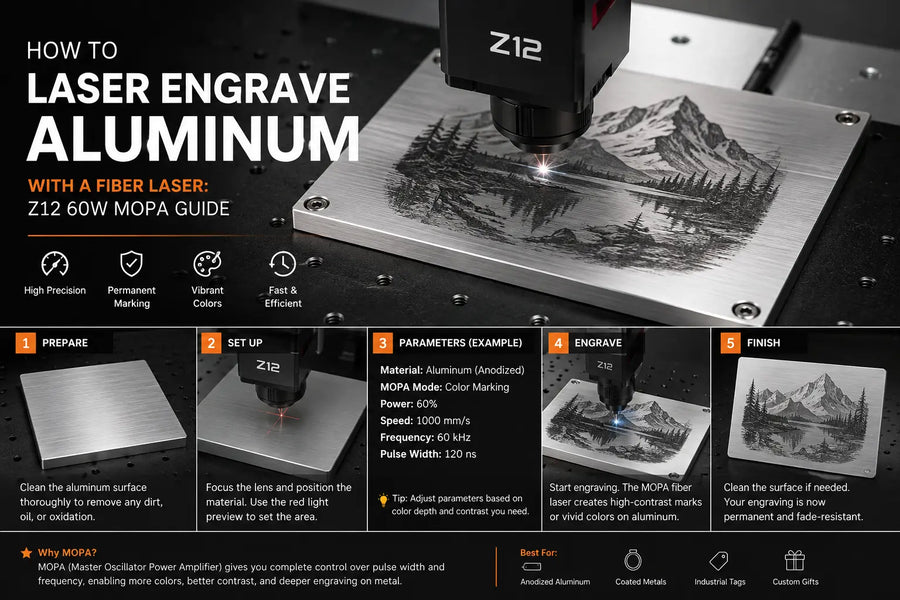 How to Laser Engrave Aluminum with a Fiber Laser: Z12 60W MOPA Guide