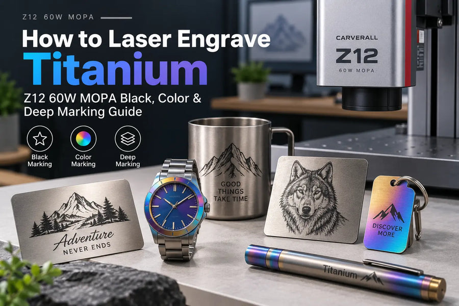How to Laser Engrave Titanium: Z12 60W MOPA Black, Color & Deep Marking Guide