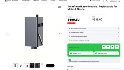 K15-12W + 1W Red Light Laser Head Exclusive Shipping Connection