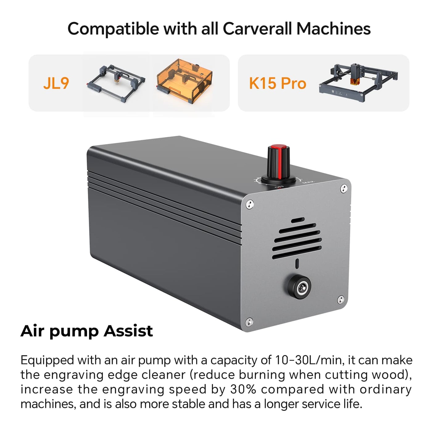 MD12 Air Assistant Pump | helps remove smoke and prevents burning edges.