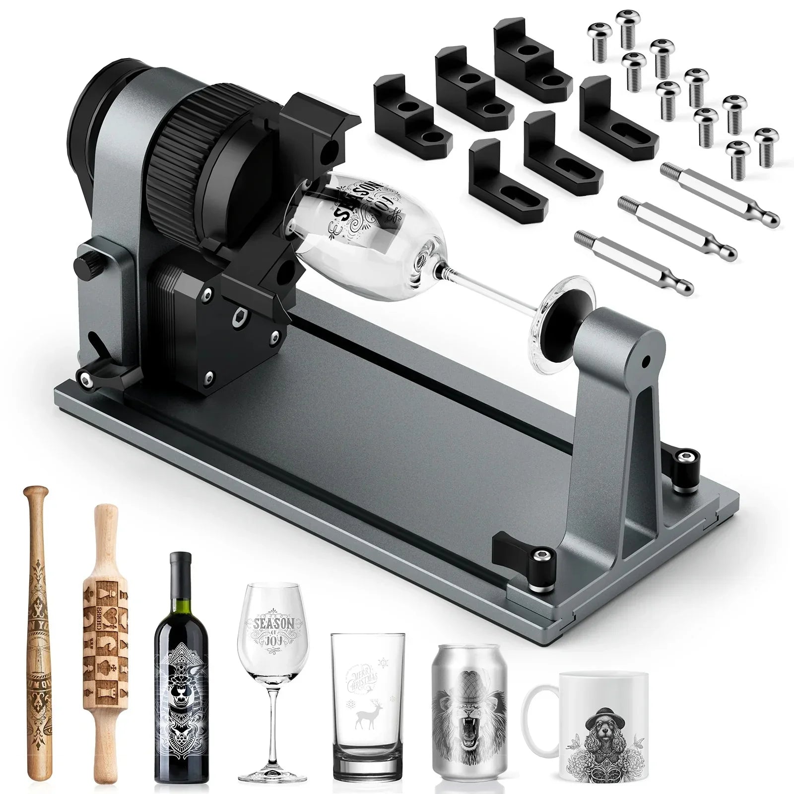 Laser engraving rotary chuck accessory image
