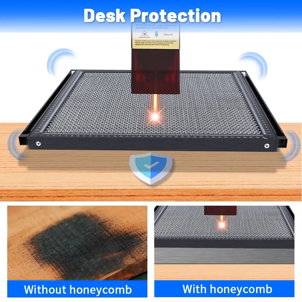 Carverall honeycomb board for material positioning