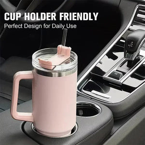 Laser engravable stainless steel tumbler cup detail