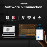 X1 laser engraver product setup view