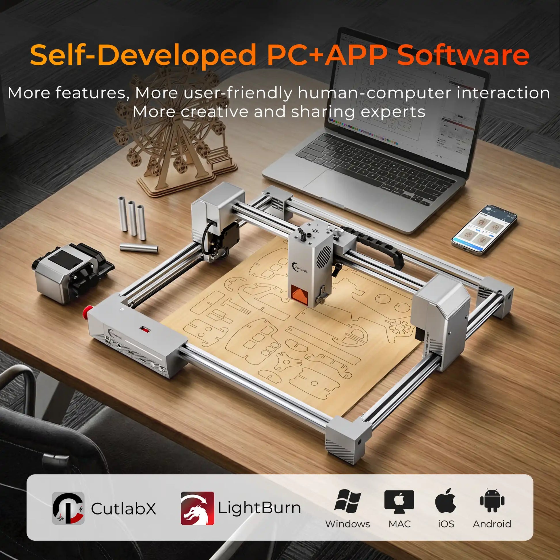 Carverall X1Pro 20W Diode Laser Engraver | Work Area 300*300mm