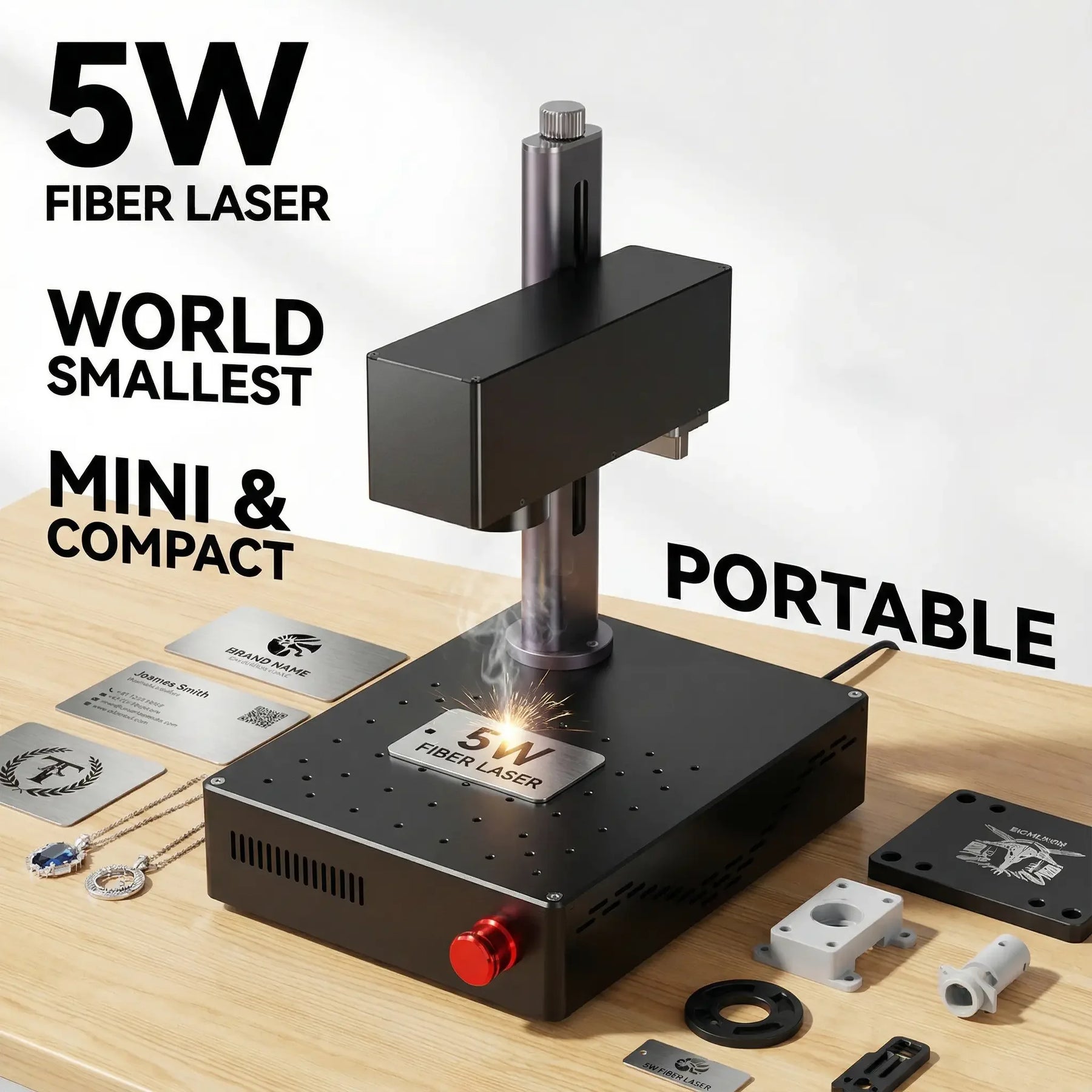 Carverall Z15 desktop fiber laser engraver detail