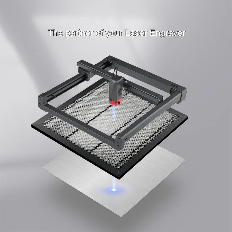 Laser engraver honeycomb plate board with measurement grid