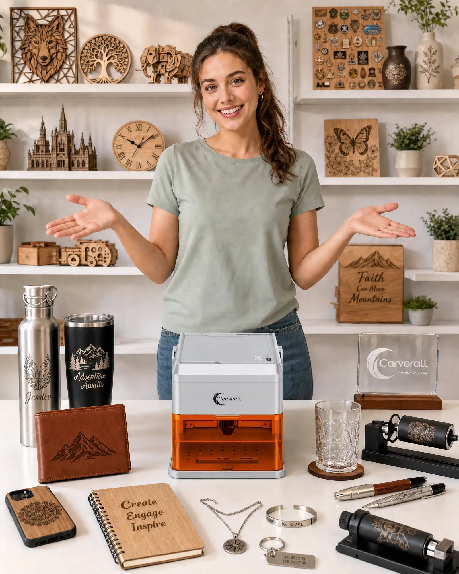 Carverall A1Pro Mini Laser Engraver | Portable & Desktop | Dual Laser Options